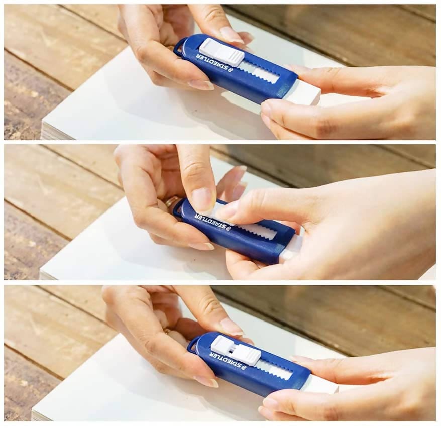 Staedtler PVC-Free Eraser with Sliding Plastic Sleeve detailed erasing and feathering easy - 525 PS1 Pie's Variety Store