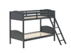 Littleton Twin/Twin Bunk Bed With Ladder Grey - 405053GRY