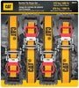 CAT Ratchet Tie Down 12  x 1 inch  4 Units  This 4 Piece set features 12 feet long x 1 inch wide straps with 600 pound working strength/1,800 pound breaking strength and is designed and built to perform in the most demanding tasks and conditions  -423255