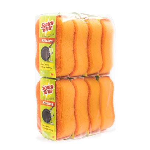 Scotch Brite Non Scratch Sponge 8 Units Clean without scratching. Safe for non-stick cookware, counters & cooktops, tubs & showers and dishes -375548 Hannah's Variety Store