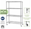 Seville Classics 4 Tier Steel Storage Shelving storage shelving is made of commercial-grade steel construction. Silver powder-coat finish provides necessary corrosion resistance in dry environments-432826