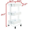 Seville Classics Home 3 Tier Trolley Cart Perfect for kitchen, bar, laundry, office, bedroom, or simply as a decorative piece.Make the most of your space with three large storage bins supported by a tubular steel frame-428846-0017641203141