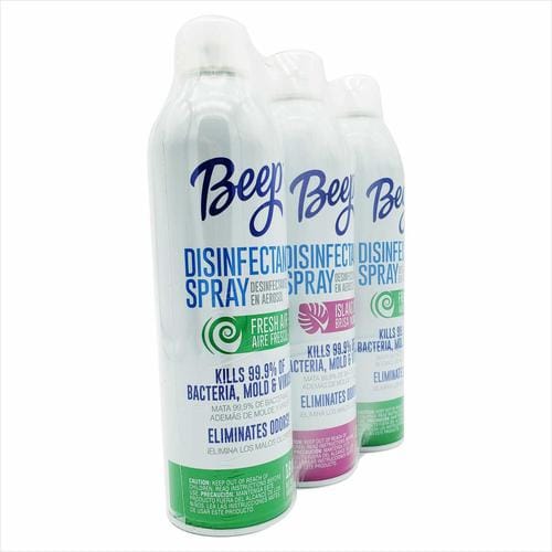 Beep Clean Beep Disinfectant Spray 3pk 18 oz kills 99.9% of all bacteria, fungi a ...