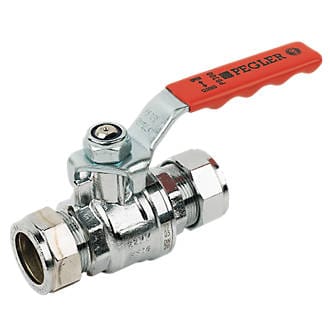 Pegler Ball Valve - Chrome Finish, 100 PSI, Durable Handle, Residential or Commercial Use, Heavy Duty Body - 2700011/PEGA003