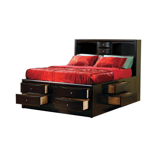 Phoenix 10-Drawer Queen Bed 4PC SET Deep Cappuccino - SET4PC200409Q Pie's Variety Store