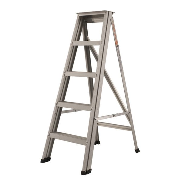 5 Step Ladder, Folding Ladder & Anti-Slip Sturdy and Wide Pedal, Multi-Use Metal Portable Step Stool for Household & Office Steel - 180341