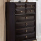 Formosa 8-Drawer Chest Americano And Rose Brass Collection: Formosa SKU: 222825 coastmega