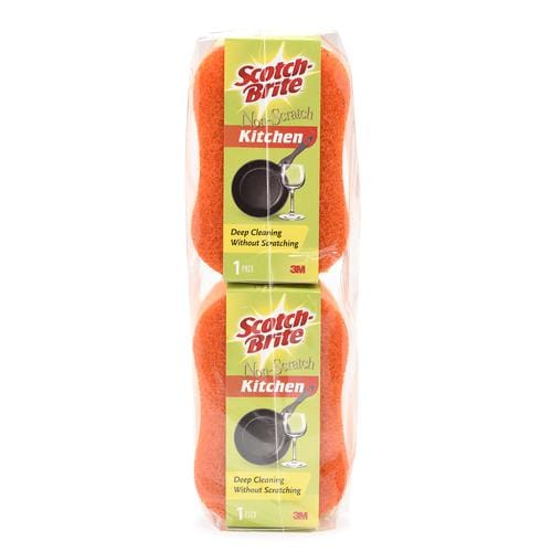 Scotch Brite Non Scratch Sponge 8 Units Clean without scratching. Safe for non-stick cookware, counters & cooktops, tubs & showers and dishes -375548 Hannah's Variety Store