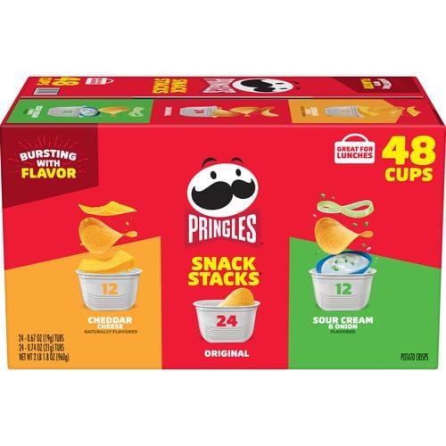 Pringles Variety Snack 48 Units / 20 g Delicious Pringles chips with assorted flavors, you can't eat just one! There's a favorite flavor for everyone in this Variety Pack-505090 Hannah's Variety Store