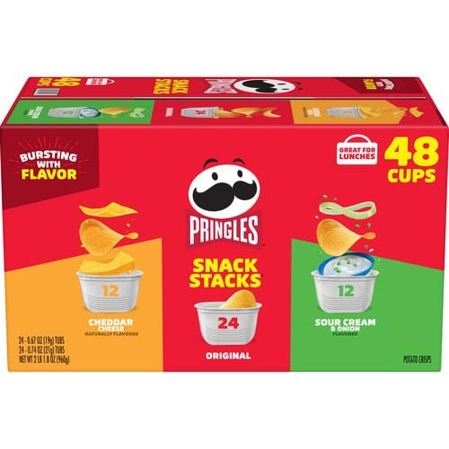 Pringles Variety Snack 48 Units / 20 g Delicious Pringles chips with assorted flavors, you can't eat just one! There's a favorite flavor for everyone in this Variety Pack-505090