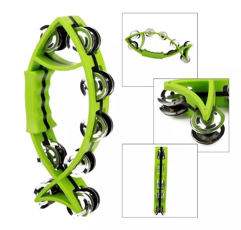 MT9 Dadi FISH TAMBOURINE  Fish Shaped TambourineHeavy dutyFeatures jingle bells, can create clear and resonant sounds-MT-9 Hannah's Variety Store
