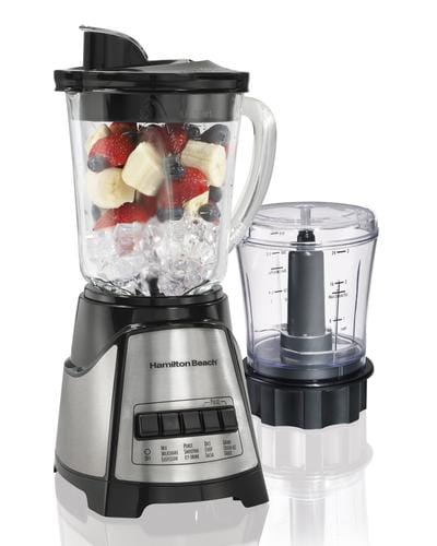 Hamilton Beach Blender and Food Chopper Ever wish your blender could do more than just blend. What if it could do two functions in less space Now it can.Hamilton Beach Food Chopper Blenders take your blending options a step further-502626-40094581498 Hannah's Variety Store