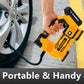 WORKSITE Tire Inflator 20V Battery Air Pump Compressor Digital 150PSI Portable Vehicle Car Bike Cordless Inflator - CAP334 Worksite Power Tools