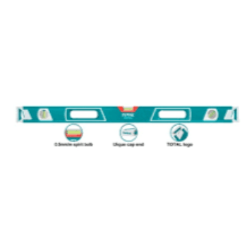 Total Plastic Spirit Level with Rubber Reinforced Ends, Horizontal, Vertical and Diagonal vials.  Suitable for Heavy Duty Professional Maintenance Kit, General Purpose Household and Office Tools and DIY Tools MEGA