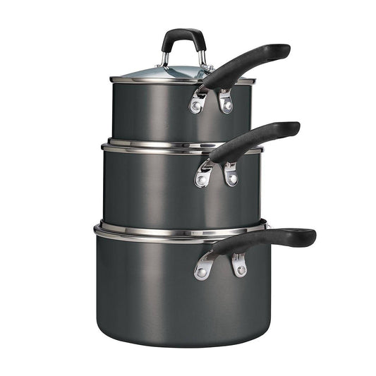 Tramontina Stackable Sauce pans 6pcs This set offers outstanding quality and value with a convenient stack-able design that helps keep your kitchen cabinets organized - 393405 Hannah Frederick
