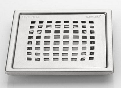 Floor Drain – Floor Drain Stainless Steel 10X10 (4X4 Inch) Centimeter , 2 Inch Connection Central Outlet - CHGM146