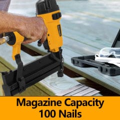 WORKSITE Narrow Crown Air Stapler, Pneumatic 18G, Ideally for Furniture, Flooring, Wooden Ornament / Picture Frame, Roofing Palm - PNT388 Worksite Hand Tools