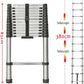 Dayplus 12.5FT/3.8M Stainless Steel Telescopic Ladder Foldable Telescoping Extension Ladder Loft Ladder 330lb Load ebuystt