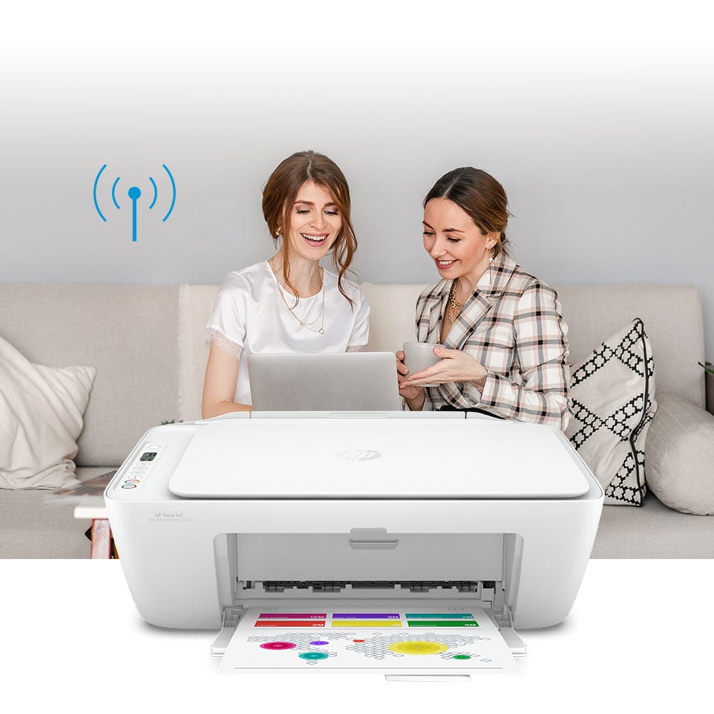 HP Deskjet Printer 2775 All-in-One Printer This wireless multifunctional is a printer, scanner and copier. All the basics, now with easy to use features. Print, scan and copy everyday documents and connect wirelessly without worry - 398168
