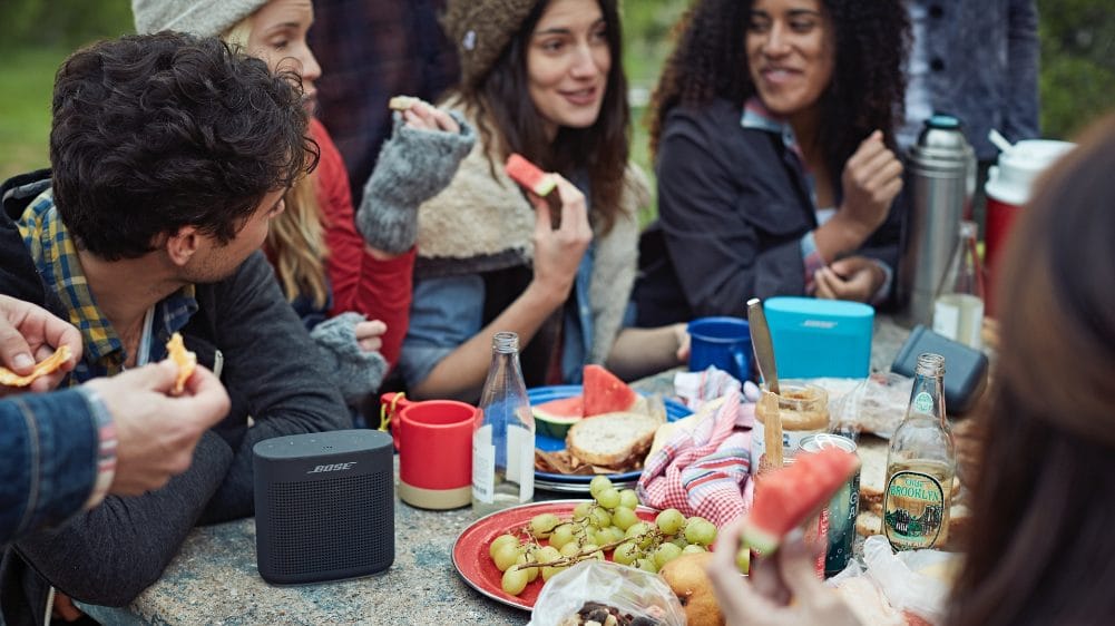 Bose Soundlink Color Bluetooth Speaker II From the pool to the park to the patio, the SoundLink Color Bluetooth speaker II provides full range, portable sound anywhere you go -BSC Hannah's Variety Store