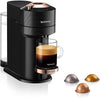 Nespresso by De'Longhi Vertuo Next Coffee and Espresso Machine (Rose Gold) brews drinks using coffee capsules, each of which includes a barcode that automatically adjusts the brewing parameters for ideal extraction - NESC-408-1030