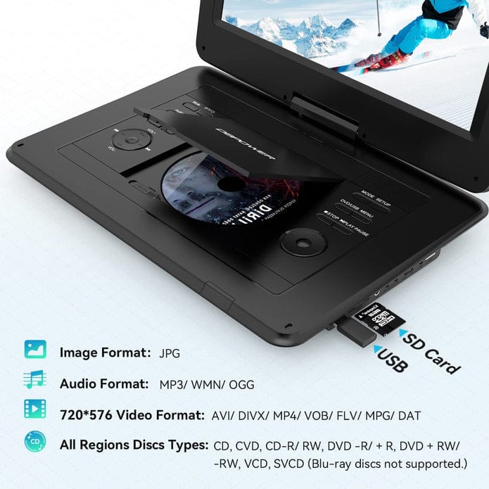 Digital Multimedia Portable Video Player The larger screen size the more friends can join you to watch the film. The DVD player break-point memory function will pick you up from where you left last time -DMP-VP Hannah's Variety Store
