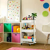 Seville Classics Home 3 Tier Trolley Cart Perfect for kitchen, bar, laundry, office, bedroom, or simply as a decorative piece.Make the most of your space with three large storage bins supported by a tubular steel frame-428846-0017641203141