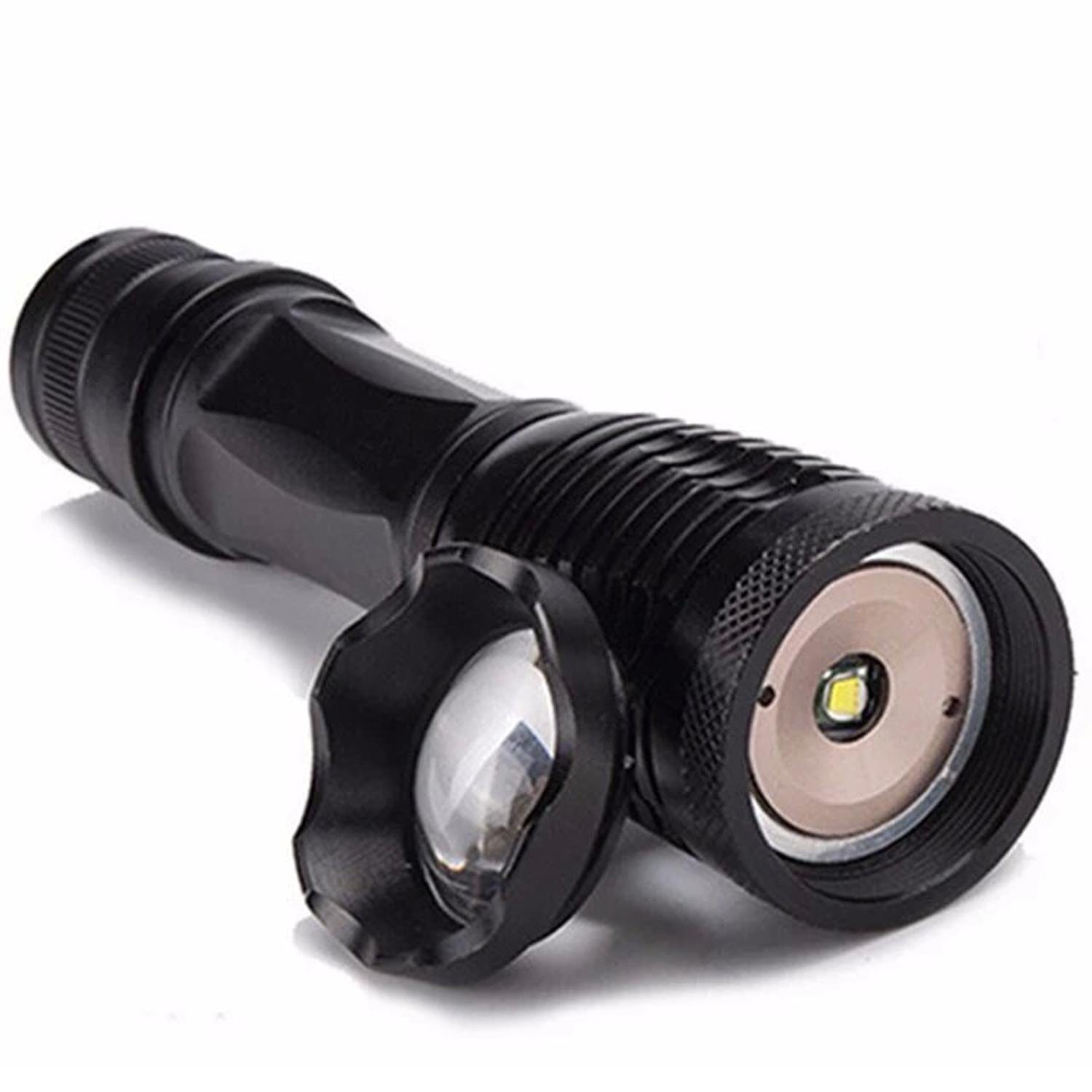 LED Tactical Telescoping Flashlight  Darkness doesn't stand a chance when you're carrying this Aluminum Alloy Tactical Flashlight-2306