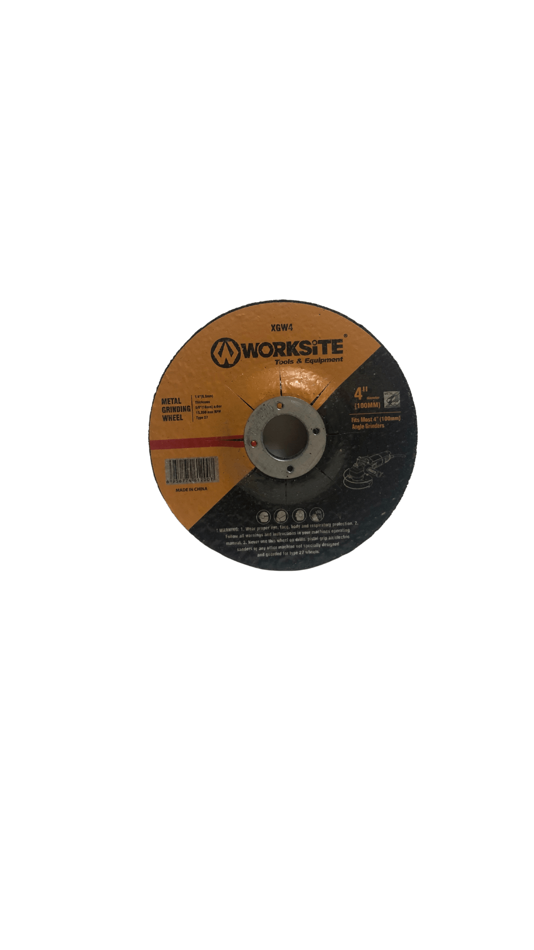 Worksite 4 Inch (100 Millimeter) Diamond Grinding Wheel. Suitable For Most Electric Grinders Air Cut Off Tool And Electric Cut Off Tool-XGW4 Worksite Hand Tools
