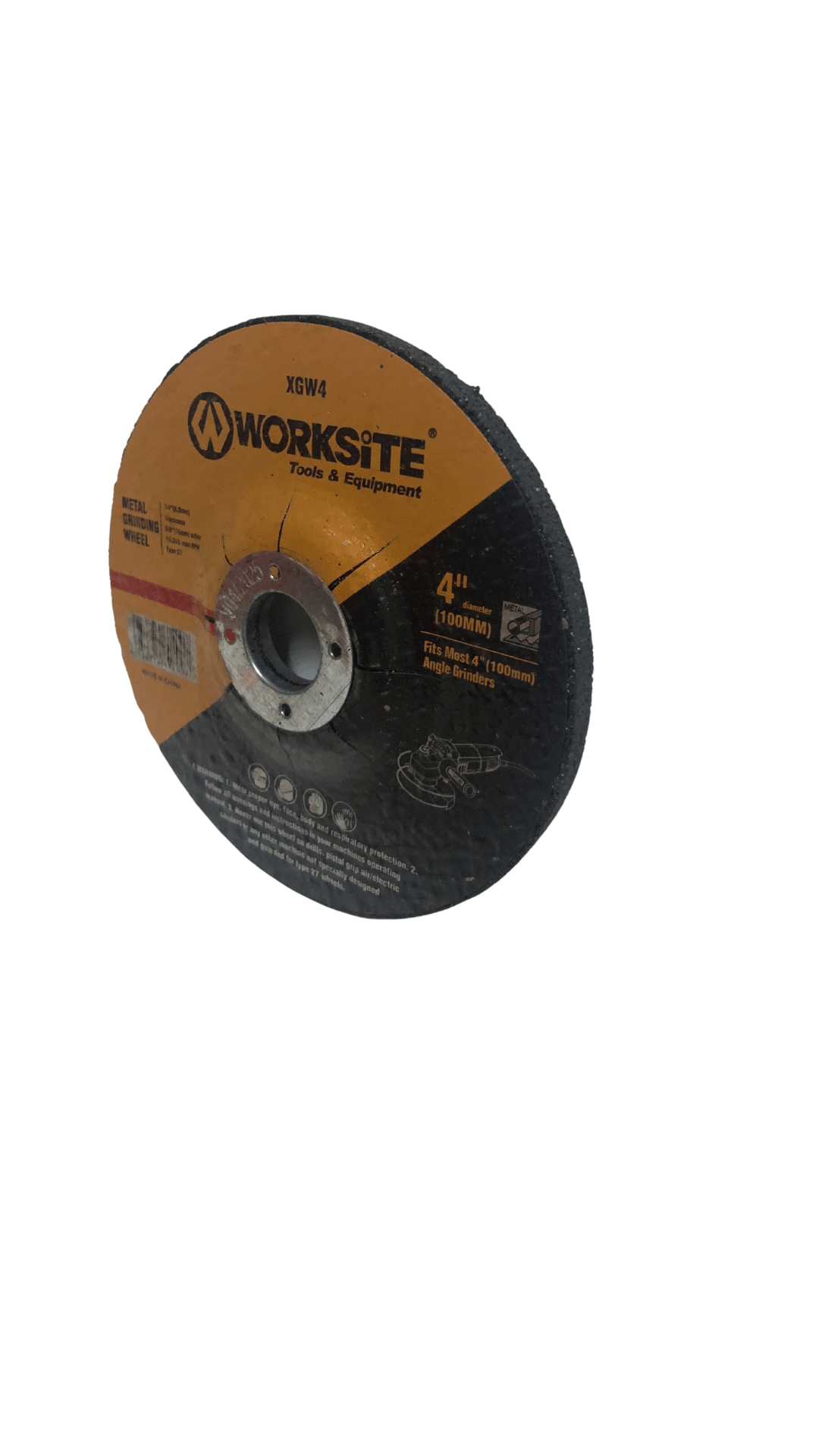 Worksite 4 Inch (100 Millimeter) Diamond Grinding Wheel. Suitable For Most Electric Grinders Air Cut Off Tool And Electric Cut Off Tool-XGW4 Worksite Hand Tools