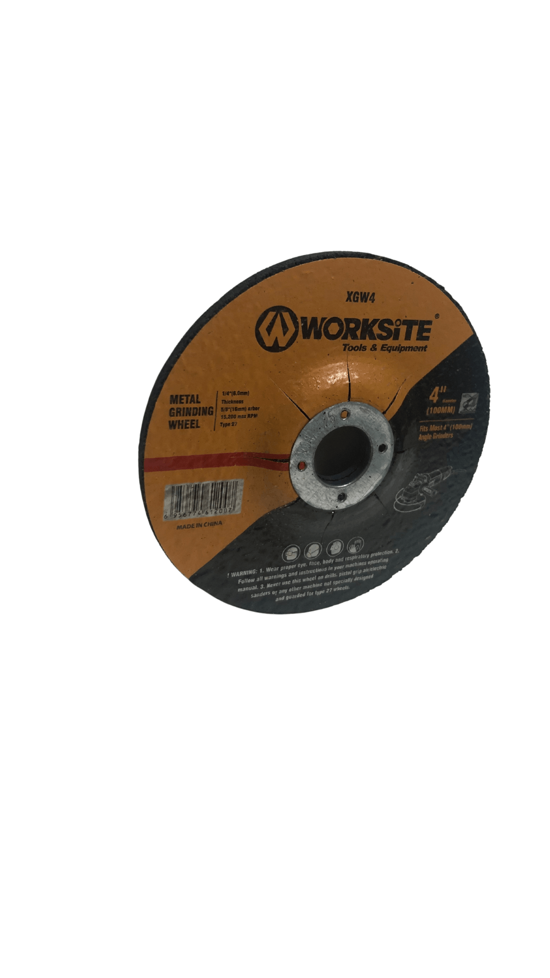 Worksite 4 Inch (100 Millimeter) Diamond Grinding Wheel. Suitable For Most Electric Grinders Air Cut Off Tool And Electric Cut Off Tool-XGW4 Worksite Hand Tools
