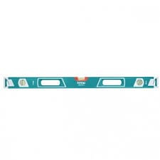 Total Plastic Spirit Level with Rubber Reinforced Ends, Horizontal, Vertical and Diagonal vials.  Suitable for Heavy Duty Professional Maintenance Kit, General Purpose Household and Office Tools and DIY Tools MEGA