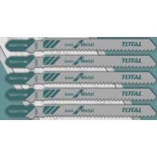 Total 5 Piece Jig Saw Metal Blade Set - T Shank Metal Blades For Fast And Straight Cuts. Ideal For Medium-Thick Sheet Metal - 12 TPI, 50mm Teeth Length,  HSS Blades - TAC51118B MEGA