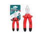 Total 8" (200mm) Insulated Pliers with Chrome Vanadium Steel Body, 1000V, VDE Tested. Ideal for Hard and Soft Wire, Electric Cables, Electricians, DIY projects and More - THTIP181 MEGA