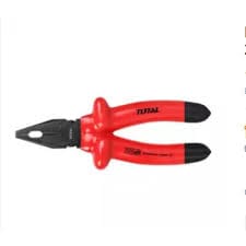 Total 8" (200mm) Insulated Pliers with Chrome Vanadium Steel Body, 1000V, VDE Tested. Ideal for Hard and Soft Wire, Electric Cables, Electricians, DIY projects and More - THTIP181 MEGA