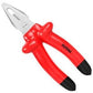 Total 8" (200mm) Insulated Pliers with Chrome Vanadium Steel Body, 1000V, VDE Tested. Ideal for Hard and Soft Wire, Electric Cables, Electricians, DIY projects and More - THTIP181 MEGA
