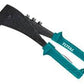 Total 10.5" Aluminium Body Hand Riveter, 4-in-1     (2.4mm, 3.2mm, 4mm, 4.8mm), Sturdy and Durable, One Hand Rivet Tool. Ideal for Metal, Plastic and Leather - THT32105 TOTAL TOOLS