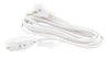 Fulgore White Domestic Extension Cord with Safety Sliding Windows, Flat Plug Indoor Extension Cord, Light Duty, Child Cover Safety,125V/13A/1625W/60, (16AGW) x 2C - FU0186