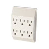 Fulgore 6 Outlet Grounding Multi- Contact Wall Plug, Extra Wide Spaced Outlets for Cell Phone Charger, Power Adapter, 3 Prong, Multi Outlet Wall Charger, Quick & Easy Install, For Home Office, Home Theatre, Kitchen, or Bathroom- FU0177
