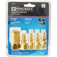 Toolcraft Solid Brass 1/4" Quick Coupler and Connector Set of 5 Pieces. Ideal for Pneumatic Tools, Spray Guns, Air Tools and Many More - TC2005 ebuystt