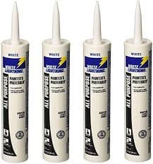 WHITE LIGHTNING PAINTER'S PREFERRED ACRYLIC LATEX CAULK, WHITE, 10 FL OZ - W13000010 MEGA