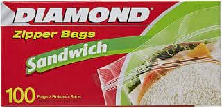 Diamond Freezer Bags Medium (30 Bags) - These high-quality freezer bags are designed to keep your food fresh and protected, ensuring that you always have delicious and nutritious meals ready to go - 01090063083 Pie's Variety Store