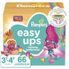 Pampers Easy Ups Training Underwear Girls, Size 4, 2T-3T, 74 ct - 03700076466