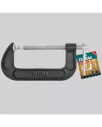 Total G Clamp 4" Secures parts for assembly, Fastening, Gluing, and welding in Woodworking, Metalworking, and Automotive Applications  - THT13141 MEGA