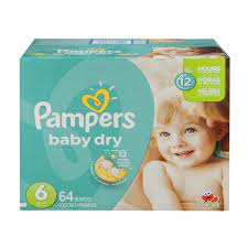 PAMPERS BABY DRY SIZE 1 44CT - PBDS1 Pie's Variety Store