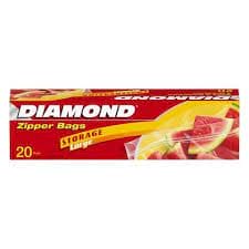 Diamond Freezer Bags Medium (30 Bags) - These high-quality freezer bags are designed to keep your food fresh and protected, ensuring that you always have delicious and nutritious meals ready to go - 01090063083 Pie's Variety Store