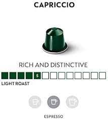 Nespresso CAPRICCIO CAPSULE PACK OF 10 Coffee Capsules - NESC-107-0301