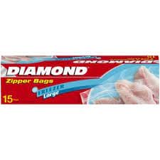 Diamond Freezer Bags Medium (30 Bags) - These high-quality freezer bags are designed to keep your food fresh and protected, ensuring that you always have delicious and nutritious meals ready to go - 01090063083 Pie's Variety Store