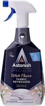 Astonish Fabric Refresher White Flowers 750ml - is on hand to bring back that just washed’ freshness to hard to wash items like curtains and carpets. It neutralizes unpleasant odors and leaves items with a fresh scent - 5060060211117 Pie's Variety Store