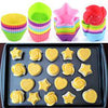 Silicone Cupcake Muffin Baking Cups Liners 36 Pack Reusable Non-Stick Cake Molds - WIL-119X002E43PON